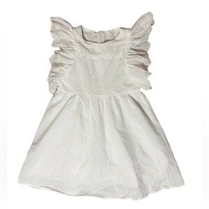 White Ruffled Sleeveless girl dress size 8/10